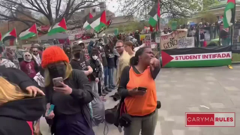 Gisela McKay says He’s a Jew He’s One of Yours at UofT Encampment.mp4_#9